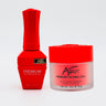 Aora 2-in-1 Set: Gel Polish 0.6 oz. + Dip/Acrylic Powder 2 oz. -#54 - Hearts on Fire