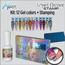Aora Kit / 14 Pieces - Liquid Chrome Stamp 12 colors