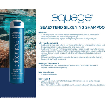 Aquage SeaExtend Silkening Shampoo / 2 oz.