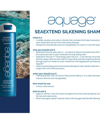 Aquage SeaExtend Silkening Shampoo / 2 oz.