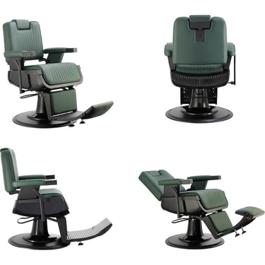 Archer Modern Barber Chair / Green with Matte Black Frame by Hans Equipment