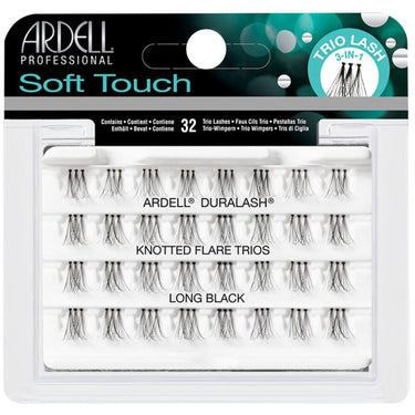 Ardell Soft Touch Knoted Flair Trios - Individuals - Long Black / 32 Trio Lashes