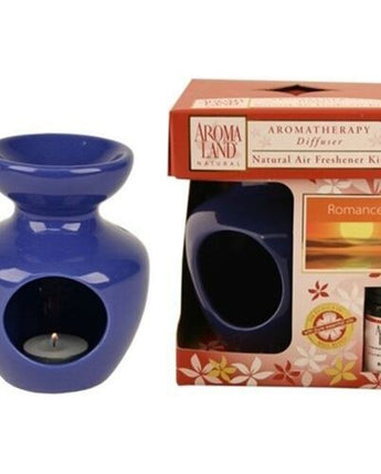 Aromatherapy Diffuser Eve Blue with Romance Blend / 4 Pack - Gifts / Wedding Favors / Retail by Aromaland