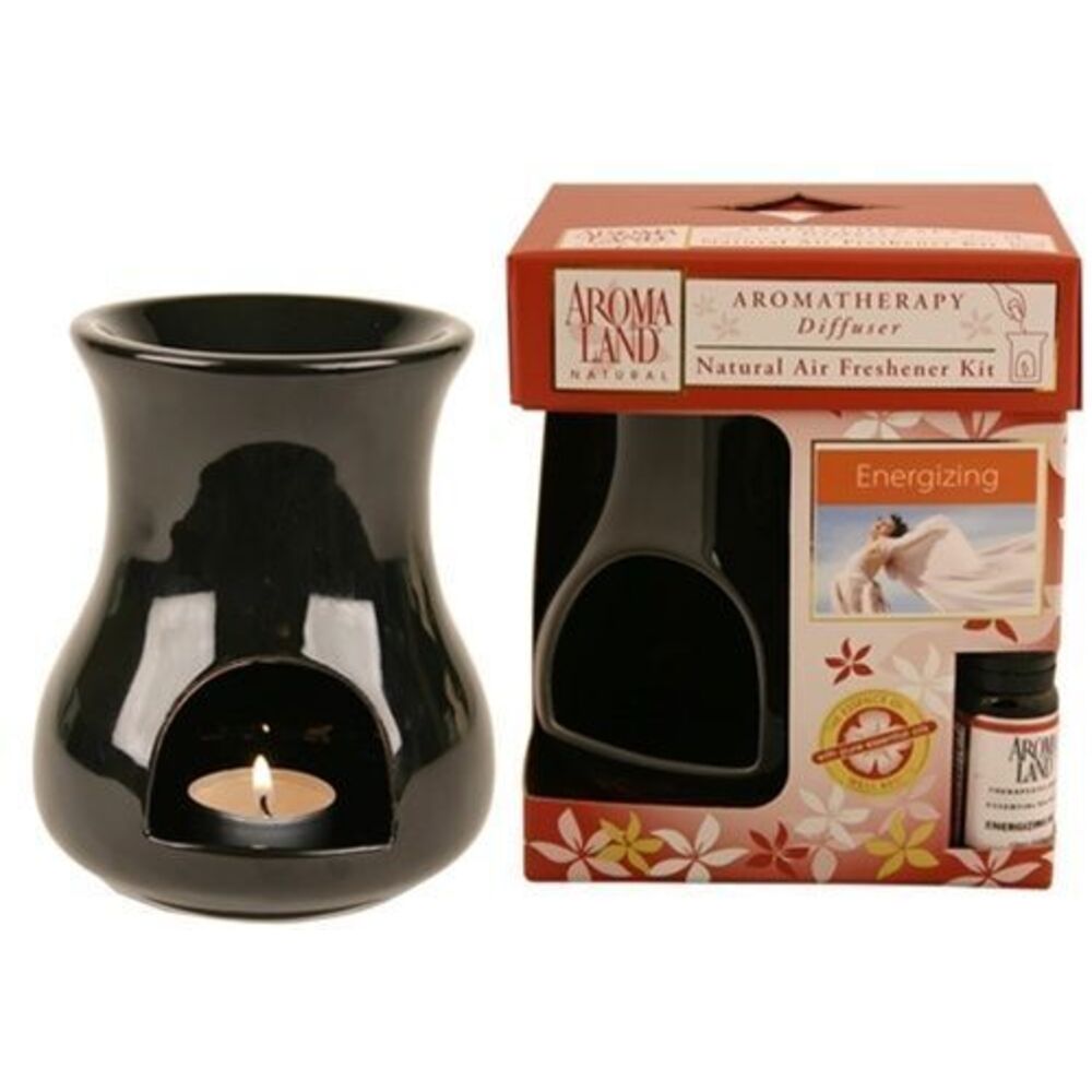 Gi Diffusers Aromatherapy Diffuser - Kiva Black with Energizing Blend / 4 Pack - Gi ...