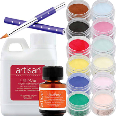 Artisan Acrylic Nail Kit - 15 pcs Best Selling Color Powders - Kit
