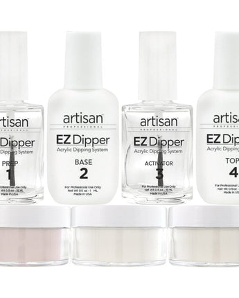 Artisan EZ Dipper Acrylic Nail Dipping System Kit - Stronger - Thinner - Natural Dipped Nails - Set