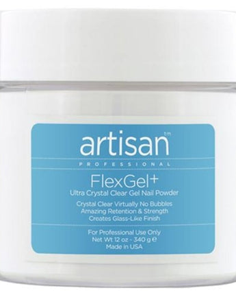 Artisan FlexGel+ Crystal Clear Gel Nail Powder / 12 oz. by Artisan