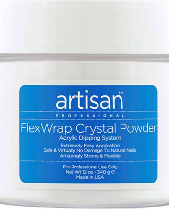 Artisan FlexWrap Crystal Clear Acrylic Dipping Powder - Innovative Non Yellowing Powder - 12 oz. (340.19 grams)