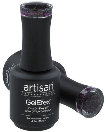 Artisan GelEfex Gel Nail Polish - Advanced Formula - Black Crystalline - 0.5 oz (14.79 ml)