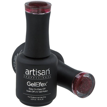 Artisan GelEfex Gel Nail Polish - Advanced Formula - Red Reindeer Glitz - 0.5 oz (14.79 ml)