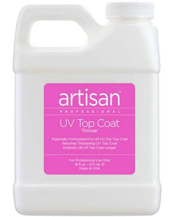 Artisan UV Nail Top Coat Thinner - Quickly Thin Out - Restore - Refill Size - 16 oz (473 mL.)