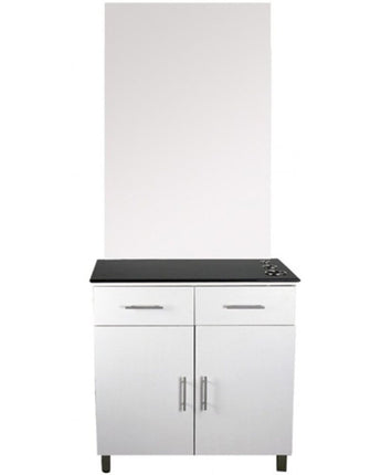 Aston Styling Station - White by Deco Salon Furniture