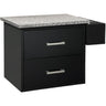 Avida Space-Saving Wall-Mount Styling Station Cabinet / Black by Deco Salon Furniture
