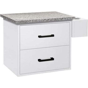 Avida Space-Saving Wall-Mount Styling Station Cabinet / White by Deco Salon Furniture