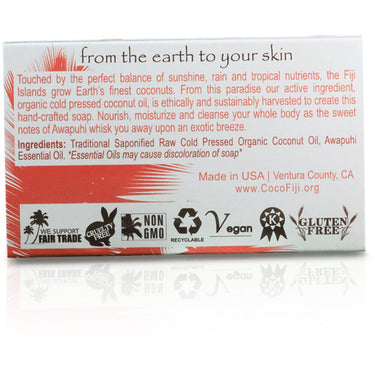Awapuhi Seaberry Face & Body Soap Infused with Organic Coconut Oil / Case of 15 Bars by Organic Fiji by Organic Fiji