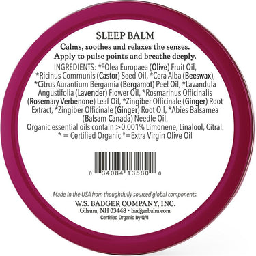 Badger Sleep Balm - Natural Sleep Remedy / 2 oz.