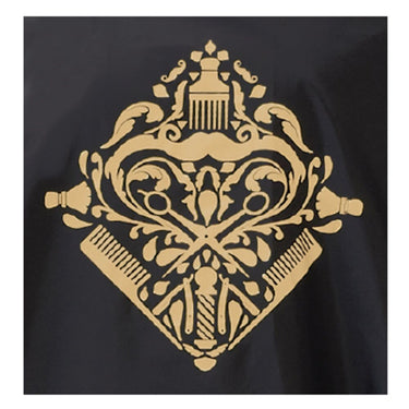 Barber Cape With Metallic Gold Design / 48" X 58" by Scalpmaster