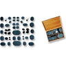 Basalt Massage Stones / 30 Stones in Wood Storage Box