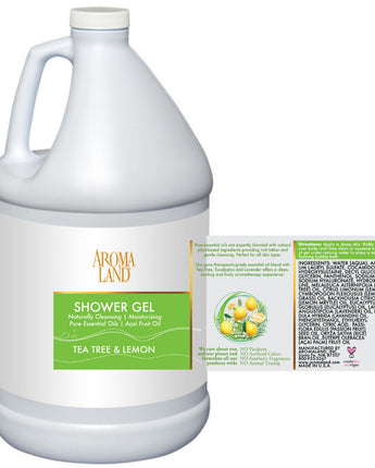 Bath & Shower Gel - Tea Tree & Lemon / 1 Gallon by Aromaland