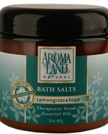 Bath Salts - Lemongrass & Sage 20 oz. / 6 Pack - Gifts / Wedding Favors / Retail by Aromaland