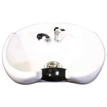 Beatrice Shampoo Chair Station - Black/Black/White by Deco Salon Furniture