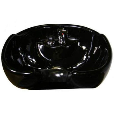 Beatrice Shampoo Chair Station - Black/White/Black by Deco Salon Furniture