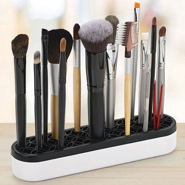 Beauty Tool Organizer - Flexible Silicone - Pink & White / Case of 12