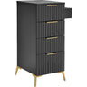 Belle Free-Standing Styling Station Cabinet / Black by Deco Salon Furniture