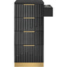 Belle Styling Station Side Cabinet / Black by Deco Salon Furniture