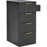 Belle Wall-Mount Styling Station Cabinet / Black by Deco Salon Furniture