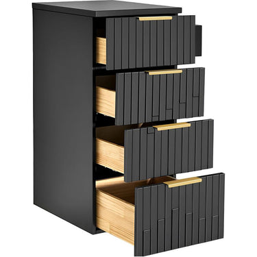 Belle Wall-Mount Styling Station Cabinet / Black by Deco Salon Furniture
