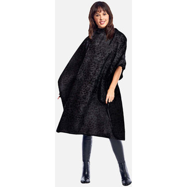 Betty Dain Black Jaguar Bleach Proof All Purpose Cape / 45" W x 58" L