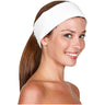 Betty Dain Terry Cloth Headband / Velcro White