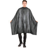 Betty Dain Wood Grain Styling Cape - Lightweight, Polyester Cape Is Water Resistant and Has a Deep Gray Wood Grain Effect With Black Trim