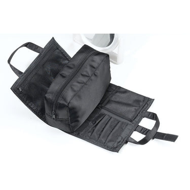 Black Carryall Make-Up Bag with Brush Holder + Removable Pouch / Case of 10