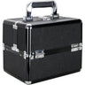 Black Glitter 2-Tiers Extendable Trays Makeup Train Case by TruCase