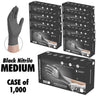 Black Nitrile Disposable Exam Gloves - MEDIUM / Black Color / 4 Mil Thickness / 100 per Box / Case of 10 Boxes = 1,000 Gloves