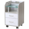 Blakely Pedicure Trolley / White & Light Wood by HANS Equipment