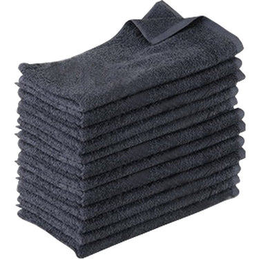 Bleach Shield Salon Towels - 100% Ring Spun Cotton - 16" x 26" - DARK CHARCOAL / 12 Towels