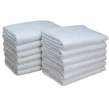 BleachSafe&trade; Washcloths - 13" x 13" - WHITE / 1 Dozen