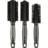Boar Bristle Brush Set - 3 Round Brushes 1-3/4", 2", and 2 -1/4" by Product Club