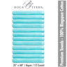Boca Terry 100% Ringspun Cotton Premium Towels - 35" x 68" - 468 GSM / Aqua / 12 Count