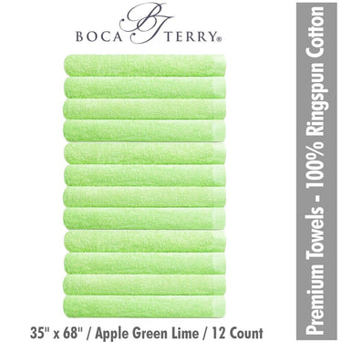 Boca Terry 100% Ringspun Cotton Premium Towels - 35" x 68" - 468 GSM / Sunrise Yellow / 12 Count