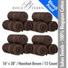 Boca Terry Magic Bleach Proof Spa-Salon Towels - 100% Ringspun Cotton - 16" x 28" - 392 GSM / Hazelnut Brown / 12 Count