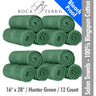 Boca Terry Magic Bleach Proof Spa-Salon Towels - 100% Ringspun Cotton - 16" x 28" - 392 GSM / Hunter Green / 12 Count