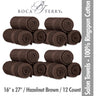 Boca Terry Spa-Salon Towels - 100% Ringspun Cotton - 16" x 27" - 373 GSM / Hazelnut Brown / 12 Count