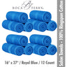 Boca Terry Spa-Salon Towels - 100% Ringspun Cotton - 16" x 27" - 373 GSM / Royal Blue / 12 Count