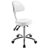 Briet Stool with High Arc Curved Backrest by Silver Spa