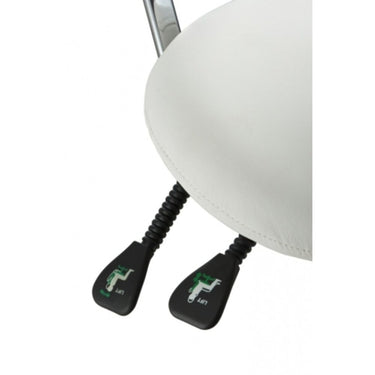Briet Stool with High Arc Curved Backrest by Silver Spa