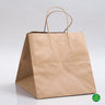 Brown Kraft Paper Bags with Twisted Paper Handle - 10"W x 10"D x 10"H / 1 Case (250 per Case)